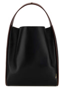 Jil Sander Black Leather Pivot Bucket Bag