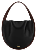 Jil Sander Black Leather Pivot Shoulder Bag