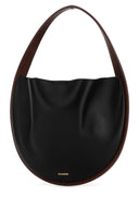 Jil Sander Black Leather Pivot Shoulder Bag