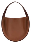 Jil Sander Caramel Leather Pivot Shoulder Bag