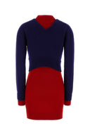 Jil Sander Two Tone Wool Blend Dress
