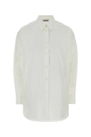 Camicia oversize in popeline bianco di Jil Sander