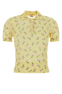 Jil Sander Printed Cotton Blend Polo Shirt