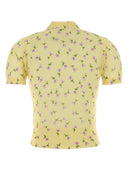 Jil Sander Printed Cotton Blend Polo Shirt