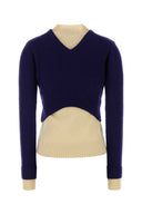 Jil Sander Navy Blue Wool Blend Sweater
