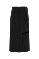 Jil Sander Schwarzer Rock aus Wollmischung