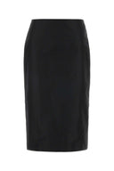 Jil Sander Black Faille Skirt