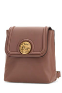Chloe Antiqued Pink Leather Horse Medal Backpack