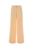 Alberta Ferretti Peach Cotton Palazzo Pant