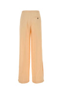 Alberta Ferretti Peach Cotton Palazzo Pant