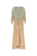 Alberta Ferretti Two Tone Silk Long Dress