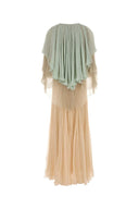 Alberta Ferretti Two Tone Silk Long Dress