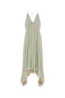 Alberta Ferretti Pastel Green Chiffon Dress