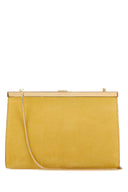 Alberta Ferretti Yellow Suede Clutch