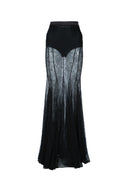 Elisabetta Franchi Gonna Lunga Pizzo Trasparente