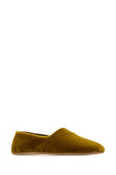 The Row Mustard Velvet Ponti Ballerinas