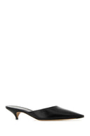 The Row Black Leather Lisa Mules