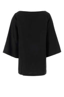 The Row Black Linen Junia Blouse