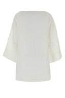 The Row White Linen Junia Blouse