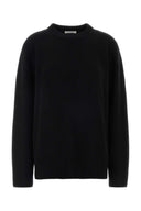 The Row Black Wool Blend Sibem Sweater