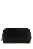 The Row Black Leather Astra Beauty Case