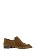 The Row Camel Suede Two Loafers