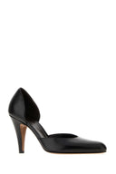 The Row Black Leather Ornella Pumps