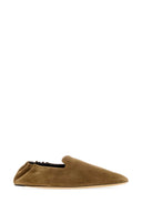 The Row Camel Suede Casa Loafers