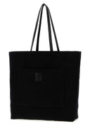 The Row Black Canvas Tori Shopping Bag