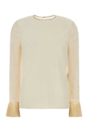 Valentino Garavani Ivory Crepe Blouse