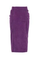 Valentino Garavani Purple Suede Skirt