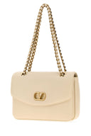 Valentino Garavani Ivory Leather Djuna Shoulder Bag