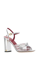Valentino Garavani Silver Leather Annet Sandals