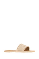 Valentino Garavani Sand Canvas V Logo Signature Slippers