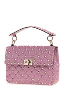 Valentino Garavani Pink Fabric Rockstud Handbag