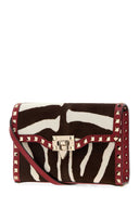 Valentino Garavani Printed Calf Hair Rockstud Crossbody Bag