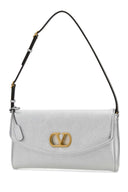 Valentino Garavani Silver Nappa Leather De Vain Shoulder Bag