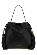 Etro Black Leather Medium Kalispera Bucket Bag