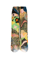 Etro Embroidered Viscose Wide Leg Pant