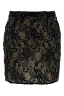 Alessandra Rich Black Lace Mini Skirt
