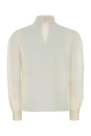 Alessandra Rich White Silk Blouse