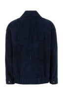 Santoro Navy Blue Suede Jacket