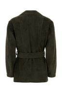 Santoro Bottle Green Suede Jacket