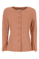 Chloe Antiqued Pink Wool Blazer