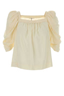 Chloe Pastel Yellow Silk Top