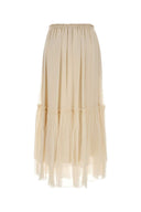 Chloe Cream Crepe Skirt