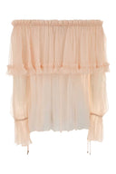 Chloe Peach Crepe Blouse