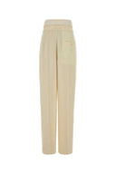 Carven Cream Gabardine Orchidã¨ Pant