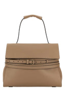 Moschino Beige Nappa Leather Shoulder Bag