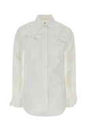 Moschino White Stretch Poplin Shirt
